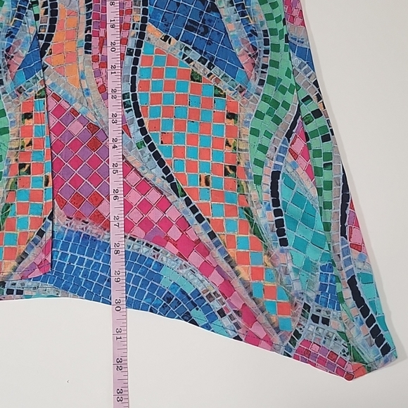 New Soft Surroundings multicolor Marvelous Mosaic topper/cover up women's PL/XL - Picture 10 of 12